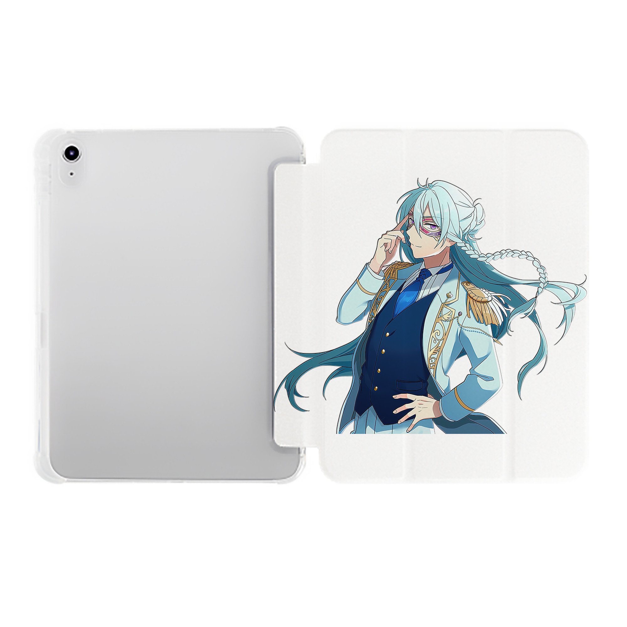 （画像用） あんさんぶるスターズ! Ensemble Stars IPad ケース ペン収納付き 三つ折りスタンド PUレザー×シリコン 対応機種9.5/10.5/10.9インチ